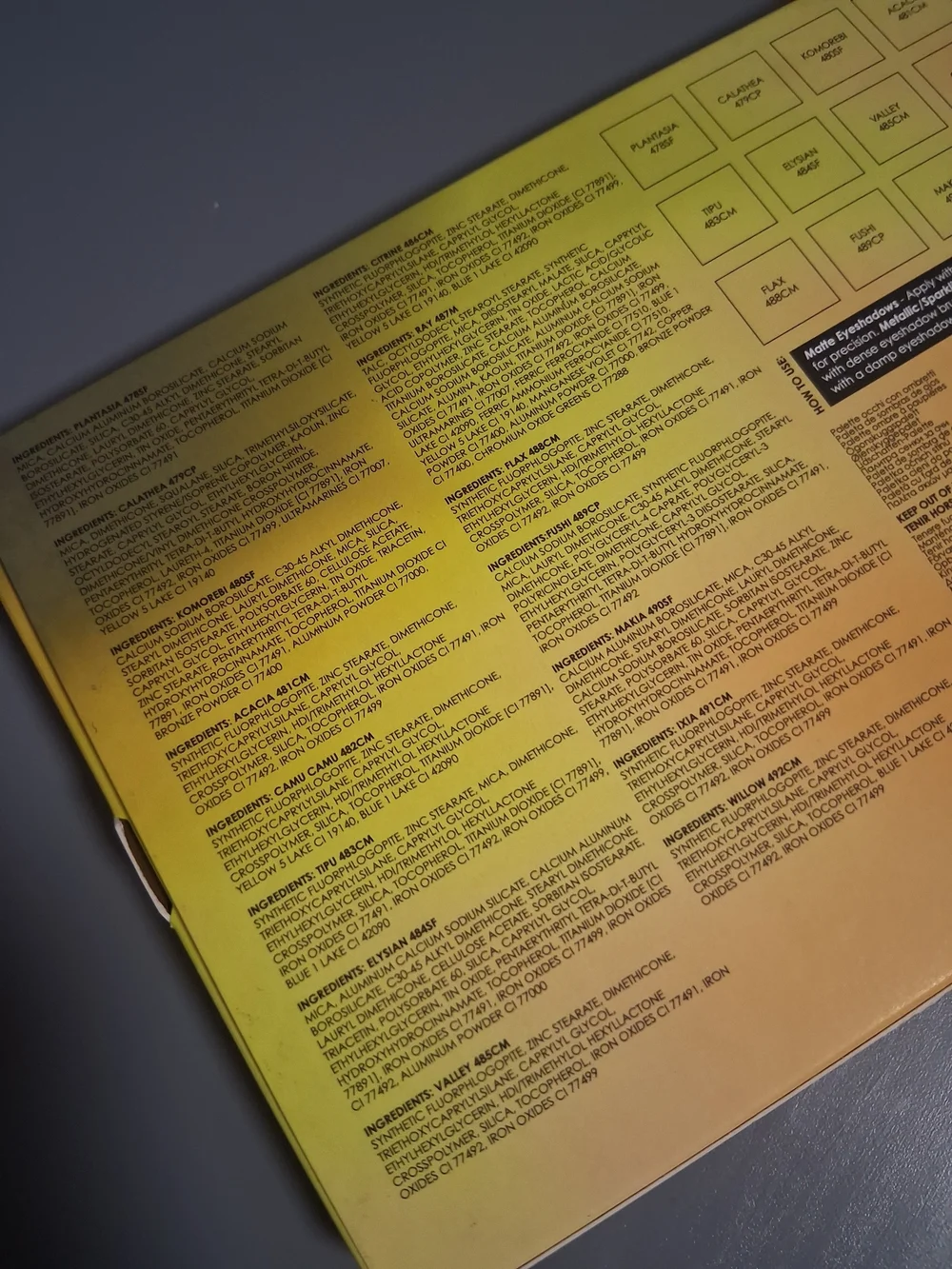 Natasha Denona Yucca Eyeshadow Palette - Yellow & Gold Tones